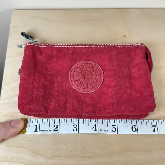 Kipling Creativity Pouch Red Storage 3 compartment - Picture 9 of 11